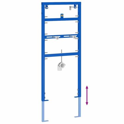 Стенна опора за баня Синьо 50 x 17.5 x 136 см Стомана