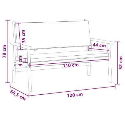Градинска пейка Кремаво Бяло Солидно акациево дърво