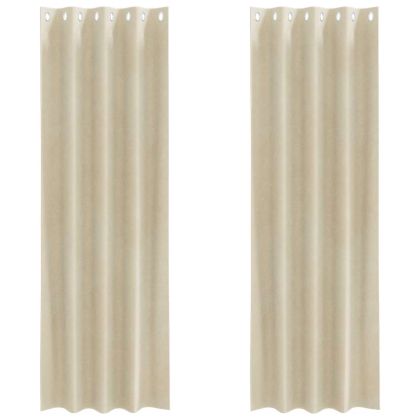 Затъмняващи завеси 2 pcs Крем 140 x 260 cm Кадифе