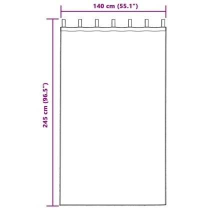 Затъмняващи завеси 2 pcs Крем 140 x 245 cm Кадифе