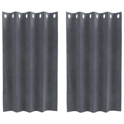 Затъмняващи завеси 2 pcs Светлосиво 140 x 140 cm Кадифе