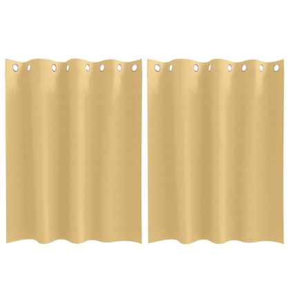 Завеси за затъмняване с пръстени 2 pcs Бежово 140 x 140 cm