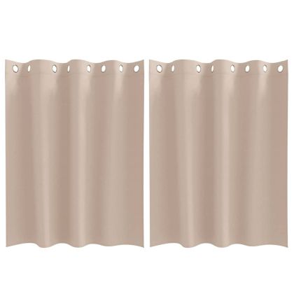 Завеси за затъмняване с пръстени 2 pcs Таупе 140 x 140 cm
