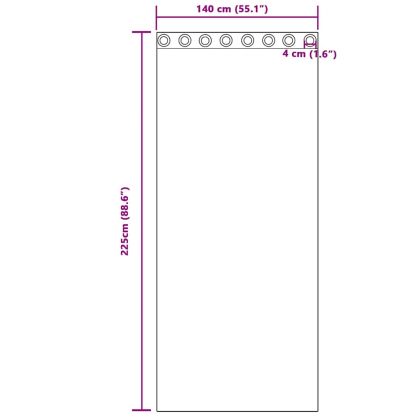 Завеси за затъмняване с пръстени 2 pcs Таупе 225 x 140 см