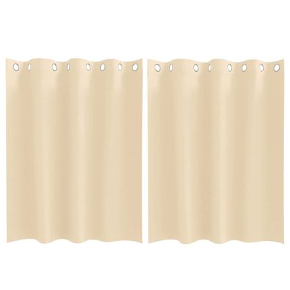 Завеси за затъмняване с пръстени 2 pcs Крем 140 x 140 cm