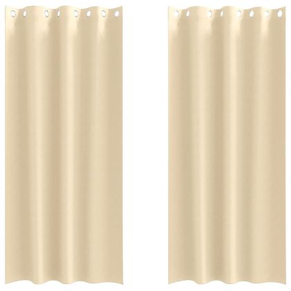 Завеси за затъмняване с пръстени 2 pcs Крем 260 x 140 см