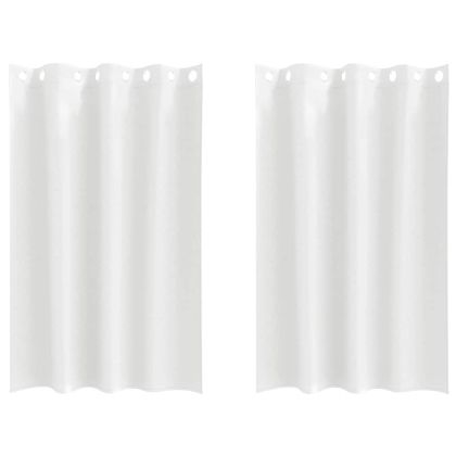 Завеси за затъмняване с пръстени 2 pcs Чисто бяло 175 x 140 см