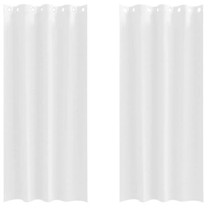 Завеси за затъмняване с пръстени 2 pcs Чисто бяло 260 x 140 см