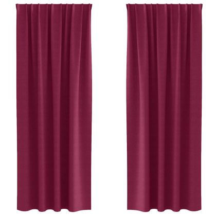 Завеси за затъмняване с пръстени 2 pcs Виненочервен
