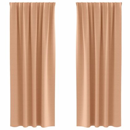 Завеси за затъмняване с пръстени 2 pcs Светло кафяво