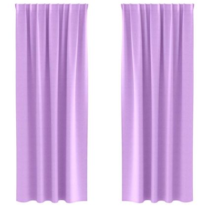 Завеси за затъмняване с пръстени 2 pcs Лилаво 260 x 140 см