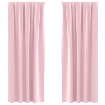 Завеси за затъмняване с пръстени 2 pcs Бебешко розово