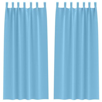 Завеси за затъмняване с пръстени 2 pcs Светло синьо