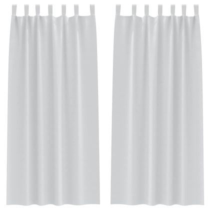 Завеси за затъмняване с пръстени 2 pcs Светло Сиво 245 x 140 см
