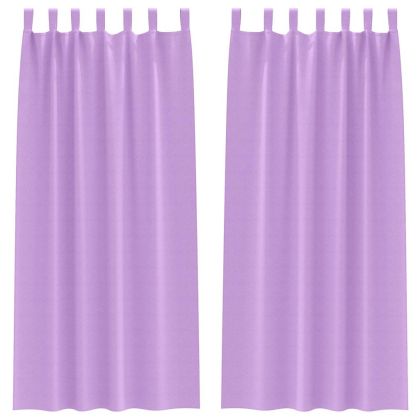 Завеси за затъмняване с пръстени 2 pcs Лилаво 245 x 140 см