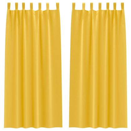 Завеси за затъмняване с пръстени 2 pcs Горчично жълто