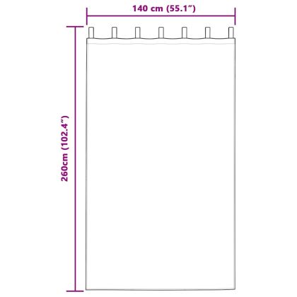 Завеси за затъмняване с пръстени 2 pcs Ярко Розово 260 x 140 см