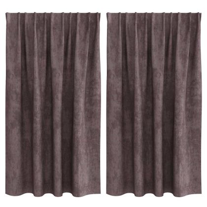 Кадифени завеси С завеси 2 pcs Кафяво 140 x 140 cm Кадифе