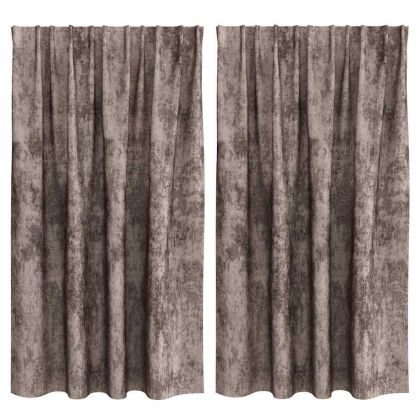 Кадифени завеси С завеси 2 pcs Капучино 140 x 140 cm Кадифе