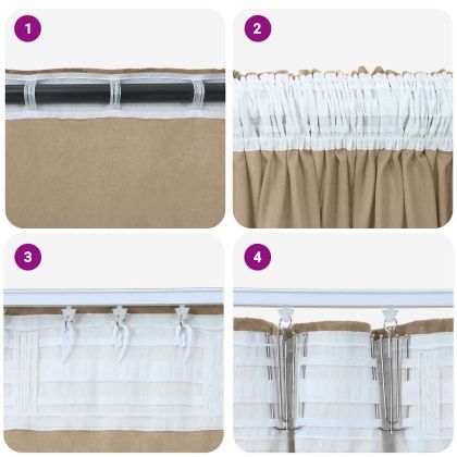 Кадифени завеси С завеси 2 pcs Шампанско 225 x 140 см Кадифе