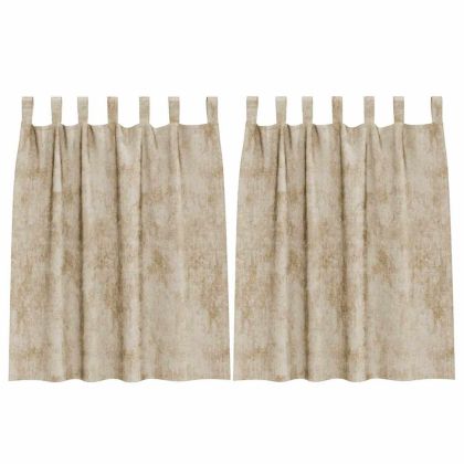 Кадифени завеси С завеси 2 pcs Крем 140 x 140 cm Кадифе