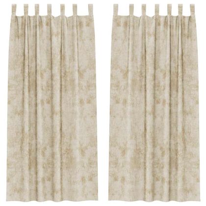 Кадифени завеси С завеси 2 pcs Крем 245 x 140 см Кадифе