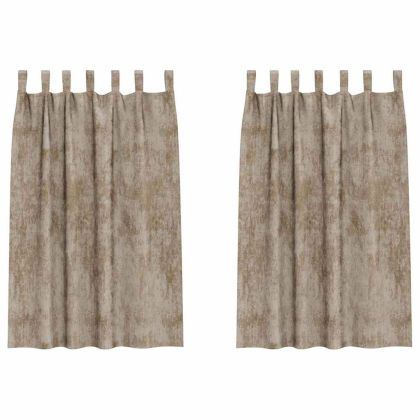 Кадифени завеси С завеси 2 pcs Шампанско 175 x 140 см Кадифе