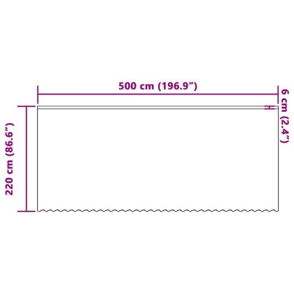 Перде от дантела С завеси Флорален Бяло 220 x 500 cm Полиестер