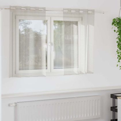 Перде от воал С завеси 2 pcs Крем 140 x 140 cm Полиестер