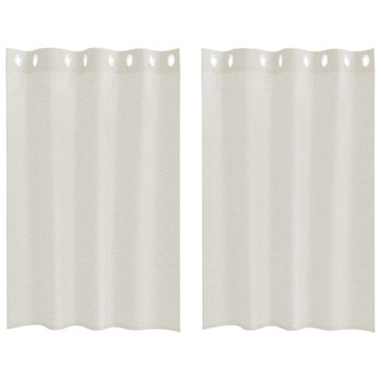 Перде от воал С завеси 2 pcs Крем 140 x 140 cm Полиестер