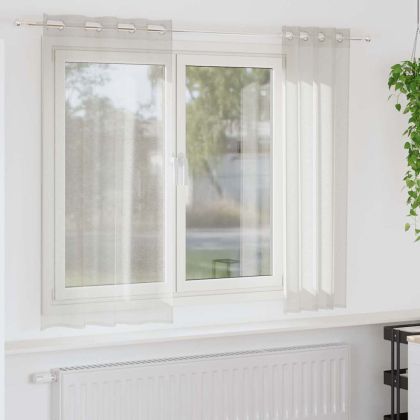 Перде от воал С завеси 2 pcs Крем 175 x 140 см Полиестер