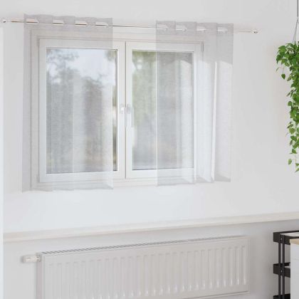 Перде от воал С завеси 2 pcs Светлосиво 140 x 140 cm Полиестер