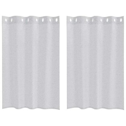 Перде от воал С завеси 2 pcs Светлосиво 140 x 140 cm Полиестер