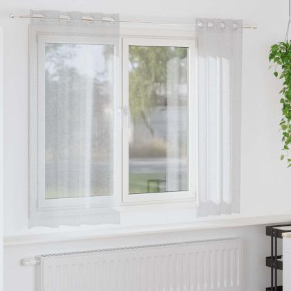 Перде от воал С завеси 2 pcs Светлосиво 175 x 140 см Полиестер