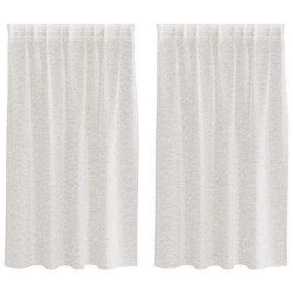 Перде от воал С завеси 2 pcs Крем 140 x 140 cm Полиестер