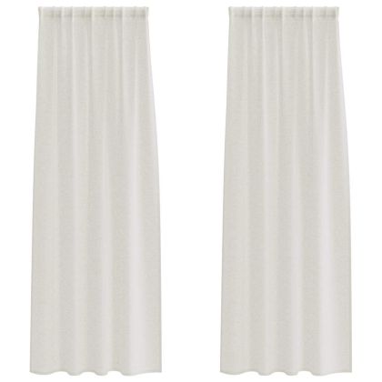 Перде от воал С завеси 2 pcs Крем 245 x 140 см Полиестер