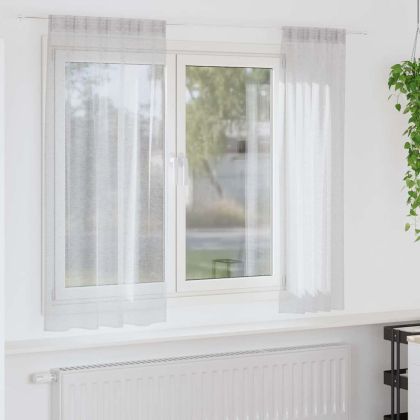 Перде от воал С завеси 2 pcs Светлосиво 175 x 140 см Полиестер