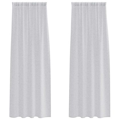 Перде от воал С завеси 2 pcs Светлосиво 225 x 140 см Полиестер