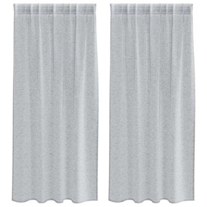 Перде от воал С завеси 2 pcs Тъмен сив 175 x 140 см Полиестер