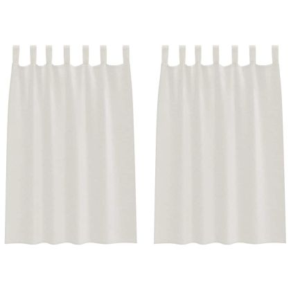 Перде от воал С завеси 2 pcs Крем 140 x 140 cm Полиестер