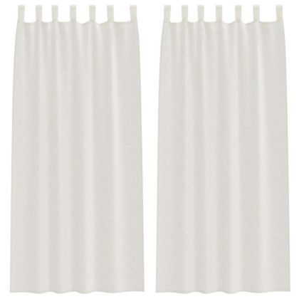 Перде от воал С завеси 2 pcs Крем 245 x 140 см Полиестер