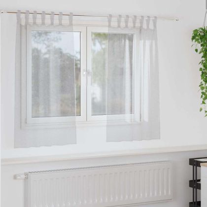 Перде от воал С завеси 2 pcs Светлосиво 140 x 140 cm Полиестер