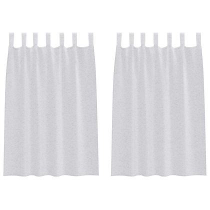 Перде от воал С завеси 2 pcs Светлосиво 140 x 140 cm Полиестер