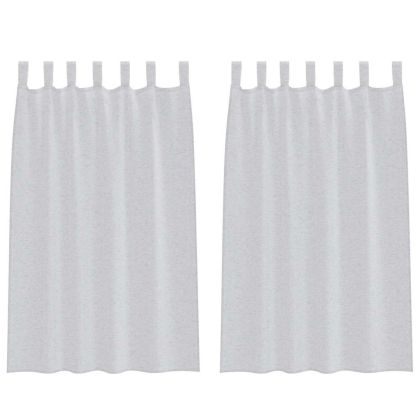 Перде от воал С завеси 2 pcs Светлосиво 175 x 140 см Полиестер