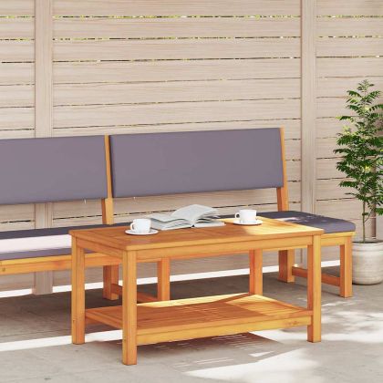 Масичка за кафе Кафяво 110 x 55 x 45 cm Акациево дърво масив