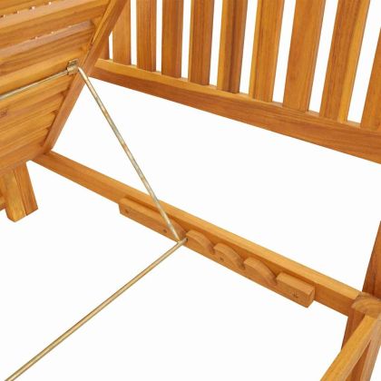 Шезлонг Кафяво 200 x 57 x 75 см Масивна акациева дървесина