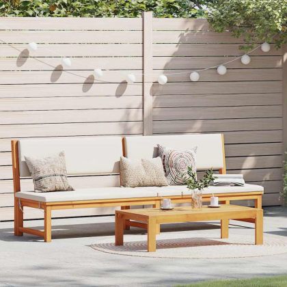 Шезлонг Кафяво 200 x 57 x 75 см Масивна акациева дървесина