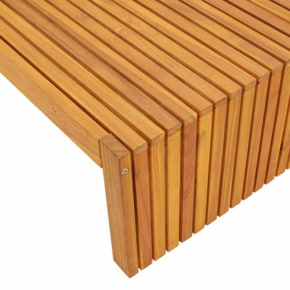 Шезлонг Кафяво 200 x 55 x 94см Масивна акациева дървесина