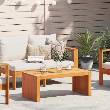 Масичка за кафе Кафяво 90 x 45 x 35 cm Акациево дърво масив