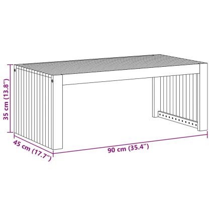 Масичка за кафе Кафяво 90 x 45 x 35 cm Акациево дърво масив